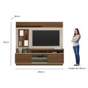 Ver imagem 3 de Home P/ Tv até 60 Pol Eldorado C/ 2 Portas e 2 Prateleiras 181x200cm Nature/off White - Linea
