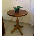 Ver imagem 2 de Mesa Lateral de Canto Rústica C/ Borda Pé Torneado
