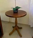 Ver imagem 2 de Mesa Lateral de Canto Rústica C/ Borda Pé Torneado