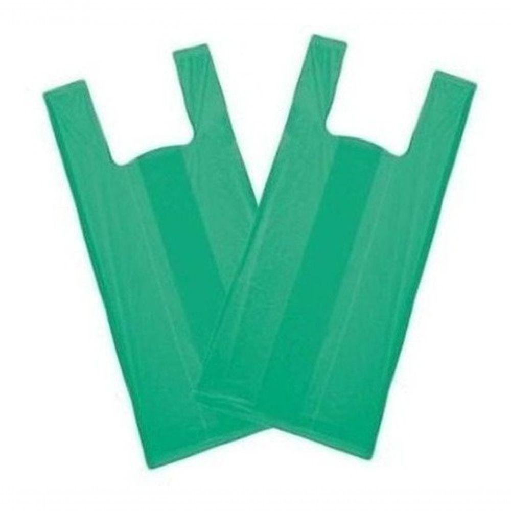 Sacola Reciclada 30 X 40 Verde Pacote com 1 Kg - 3
