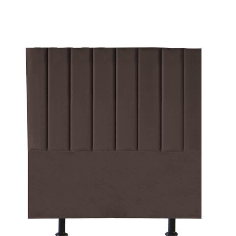 Cabeceira Estofada Carla 100cm Solteiro para Cama Box Quarto Suede Marrom - Gat Magazine