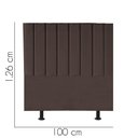 Ver imagem 2 de Cabeceira Estofada Carla 100cm Solteiro para Cama Box Quarto Suede Marrom - Gat Magazine