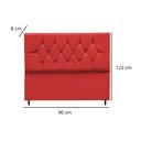 Ver imagem 4 de Cabeceira Cama Box Estofada Solteiro 90 Cm Suede Anitta Vermelho