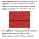 Ver imagem 2 de Cabeceira Cama Box Estofada Solteiro 90 Cm Suede Anitta Vermelho