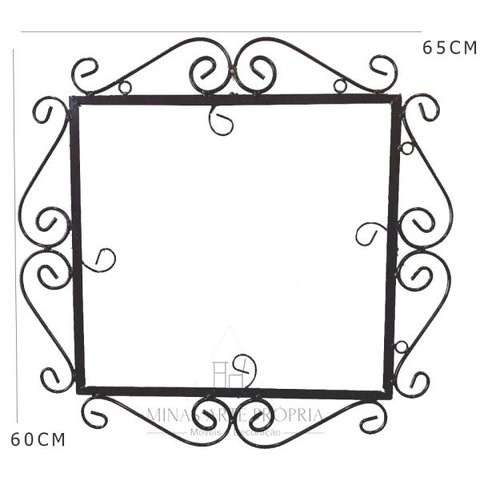 moldura ferro para espelho decoração parede artesanal