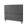 Kit Cabeceira e Baú Box Solteiro Londres 90cm Vamfer Estofados Suede Cinza Chumbo - 14