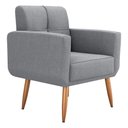 Ver imagem 2 de Poltrona Decorativa Itaqui Boucle Cinza