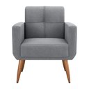 Ver imagem 3 de Poltrona Decorativa Itaqui Boucle Cinza