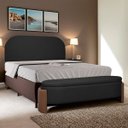 Ver imagem 2 de Kit Cabeceira e Calçadeira Império Casal para Cama Box 140cm Bouclê Facto - Sofa Store:bouclê Preto