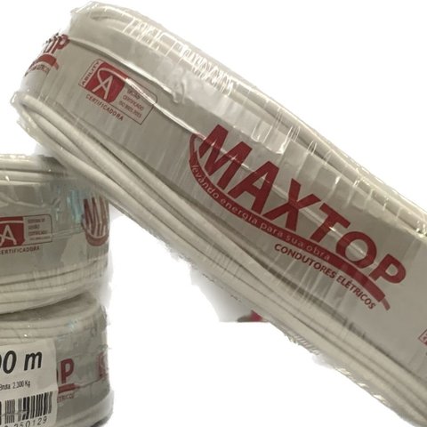 Fio Cabo Flexivel 4mmrolo 100 Metros Maxtop:branco