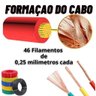 fio cabo flexivel 4mmrolo 100 metros MAXTOP:branco - 10