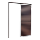 Ver imagem 1 de Porta de Correr Suspensa Veneziana Esq L.25 Mix Corten 210x100 Brimak
