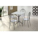 Ver imagem 2 de Conjunto Mesa Quadrada com Tampo em Granito e 4 Cadeiras