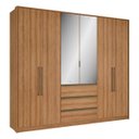 Ver imagem 1 de Guarda-Roupa Roupeiro Veneza Glass Thb 6 Portas 3 Gavetas