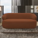 Ver imagem 2 de Sofá 2 Lugares Orgânico Sala de Estar Living 140cm Carmen F04 Veludo Telha - Lyam Decor