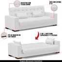 Ver imagem 4 de Sofá Cama Decorativo 210cm Beesley Pu Branco Fosco - Gran Belo