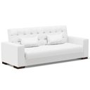Ver imagem 1 de Sofá Cama Decorativo 210cm Beesley Pu Branco Fosco - Gran Belo