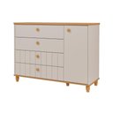 Ver imagem 2 de Cômoda Infantil 100% MDF com 1 Porta e 4 Gavetas 128cm Multimóveis Crper-CMO019 Off White/