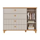 Ver imagem 5 de Cômoda Infantil 100% MDF com 1 Porta e 4 Gavetas 128cm Multimóveis Crper-CMO019 Off White/