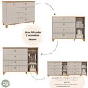 Ver imagem 3 de Cômoda Infantil 100% MDF com 1 Porta e 4 Gavetas 128cm Multimóveis Crper-CMO019 Off White/