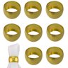 Kit com 8 Argola Aro Anel para Guardanapo Mesa Jantar Decoração Restautante Dourado - 1