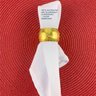 Kit com 8 Argola Aro Anel para Guardanapo Mesa Jantar Decoração Restautante Dourado - 8