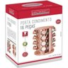 Porta Condimento Giratório em Aço Inox Rose Gold - 16 Peças - 2