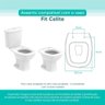 Tampa Vaso Sanitário Madeira Laqueada Fit Branco para Bacia Celite - 3