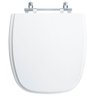 Tampa Vaso Sanitário Madeira Laqueada Fit Branco para Bacia Celite - 1
