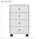 Ver imagem 4 de Mesa de Cabeceira 4 Gavetas Prisma Branco - M2