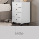 Ver imagem 6 de Mesa de Cabeceira 4 Gavetas Prisma Branco - M2