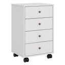 Ver imagem 2 de Mesa de Cabeceira 4 Gavetas Prisma Branco - M2