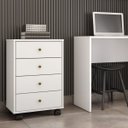 Ver imagem 3 de Mesa de Cabeceira 4 Gavetas Prisma Branco - M2