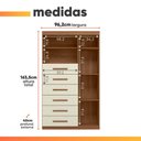 Ver imagem 4 de Cômoda Multiuso 6 Gavetas 1 Porta com Prateleiras Atena