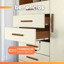 Ver imagem 7 de Cômoda Multiuso 6 Gavetas 1 Porta com Prateleiras Atena