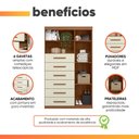 Ver imagem 5 de Cômoda Multiuso 6 Gavetas 1 Porta com Prateleiras Atena