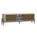 Ver imagem 3 de Rack para Tv até 65 Polegadas Citrino 2 Portas 1 Prateleira Off White/cedro - Pnr Móveis