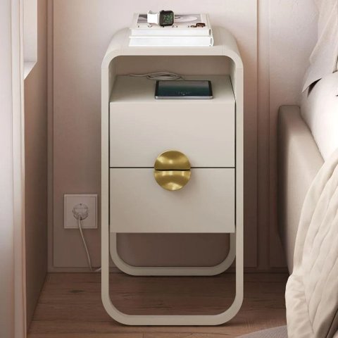 Mesa de Cabeceira Luna 300 2GAV Off White 28092