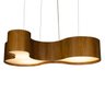 Lustre Pendente Orgânico Semi Cilíndrico de Madeira Teca Escura - 76 cm - 3