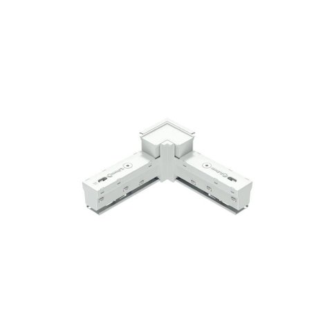 Conector L Horizontal para Trilho de Embutir Stella S.Line 24V Branco