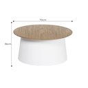Ver imagem 2 de Mesa de Centro Natt com Tampo em Mdf Laminado 36 Cm X 70 Cm Branca