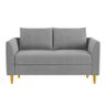 Kit Sofá 3 Lugares + Poltrona Benny Linho Cinza - Am Interiores - 3