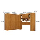 Ver imagem 4 de Guarda-Roupa Casal Modulado Positano 9 Portas 2 Gavetas Cinamomo - Pnr Móveis