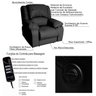 Poltrona do Papai Reclinável Elétrica com Massagem Magnum PU Sintético Preto - Gran Belo - 2