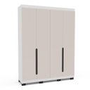 Ver imagem 2 de Roupeiro Solteiro Madri 4 Portas 4 Gavetas 161x214cm Creme/Branco 250701