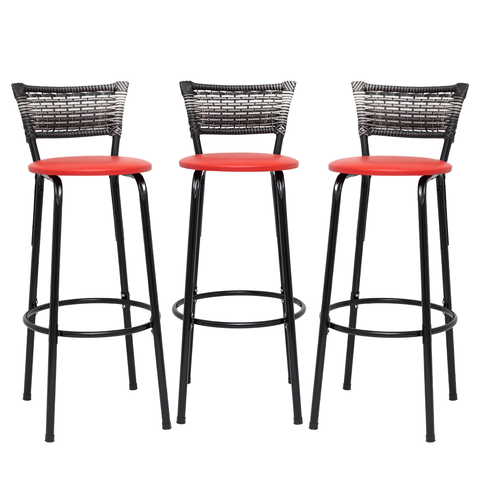 Kit 3 Banquetas Alta para Cozinha Junco Degradê Bancada Bistrô Balcão Ilhas Área Gourmet Piscina