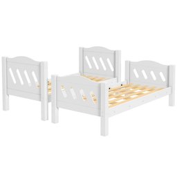 Beliche Perola Branco Vira Duas Camas Solteiro em Mdf para Quarto - Camas Fenix - 3