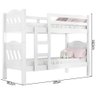 Beliche Perola Branco Vira Duas Camas Solteiro em Mdf para Quarto - Camas Fenix - 4