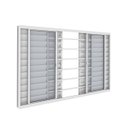 Ver imagem 1 de Janela Veneziana 6 Folhas 1,50m X 1m com Grade Horizontal em Alumínio Branco com Vidro – Vitrolar