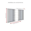 Ver imagem 2 de Janela Veneziana 6 Folhas 1,50m X 1m com Grade Horizontal em Alumínio Branco com Vidro – Vitrolar
